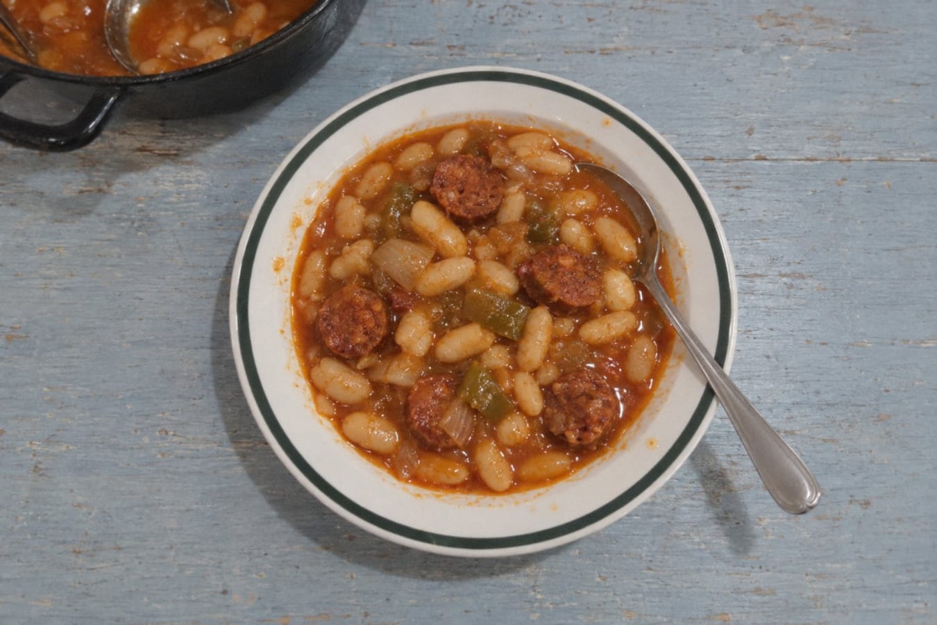 White bean stew with chorizo