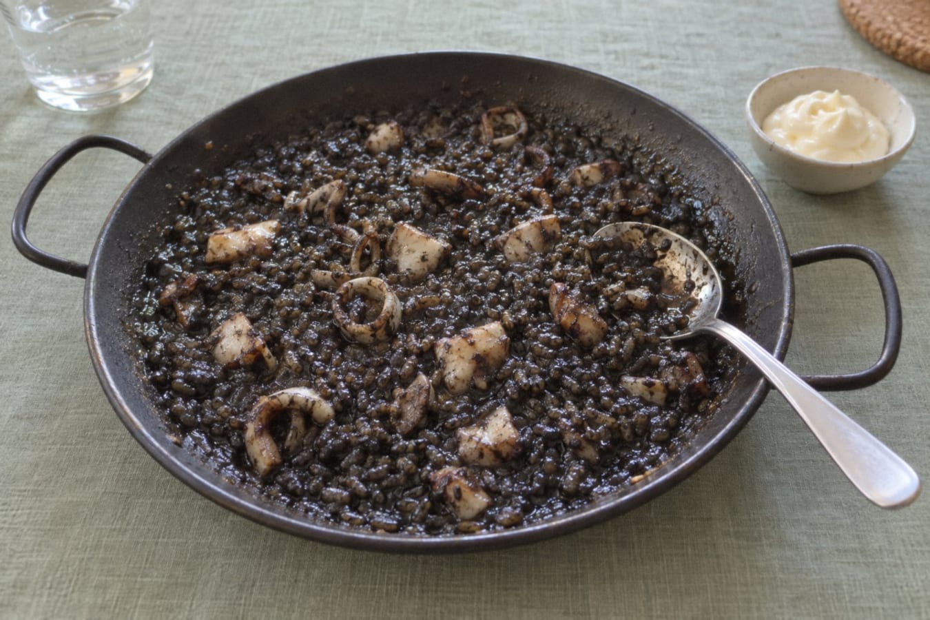 Black rice with cuttlefish and aioli (arroz negro)
