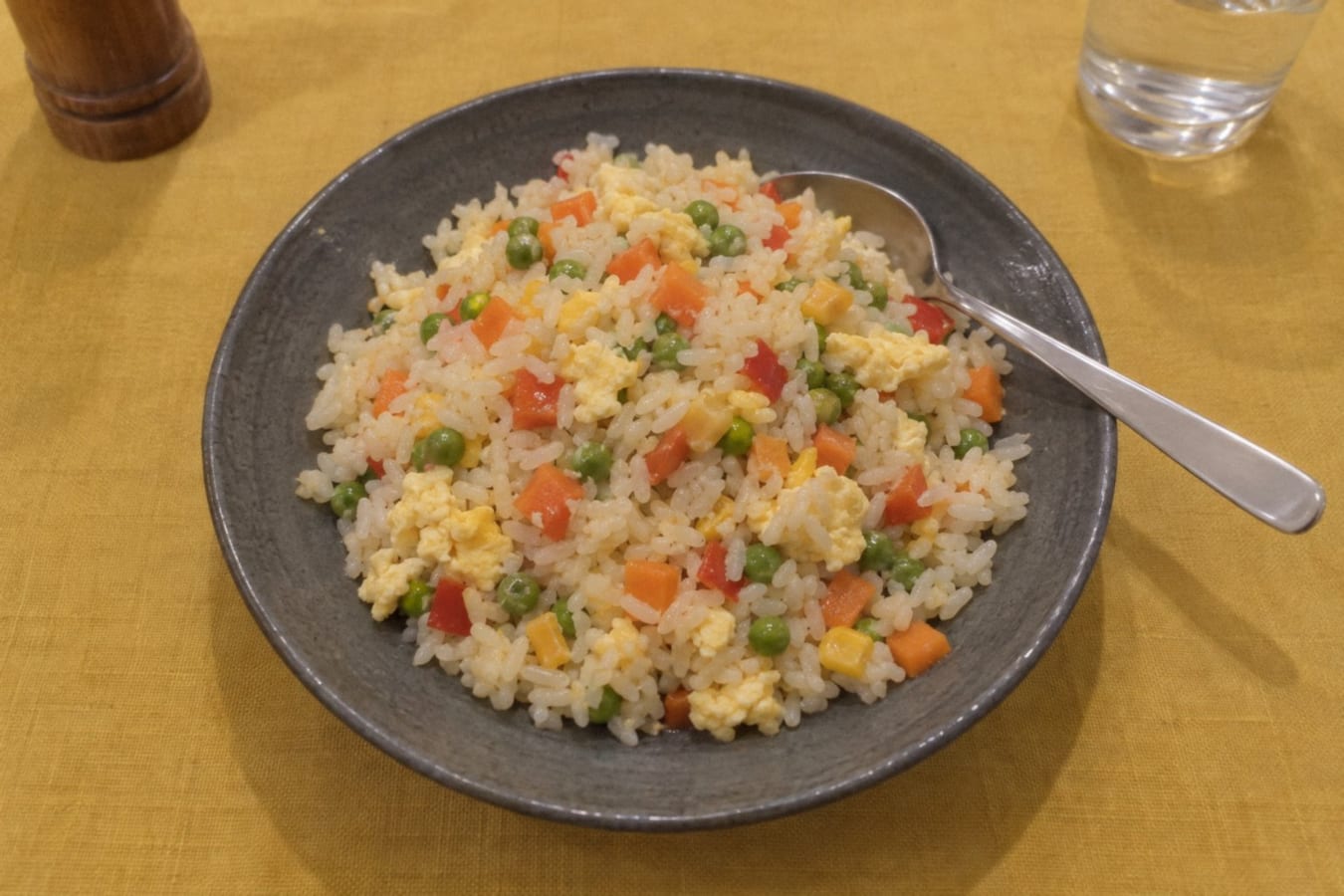 Arroz primavera – stekt ris med grönsaker och ägg
