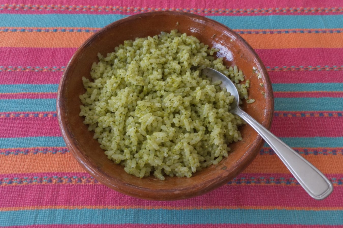 Arroz verde – green rice with poblano and coriander