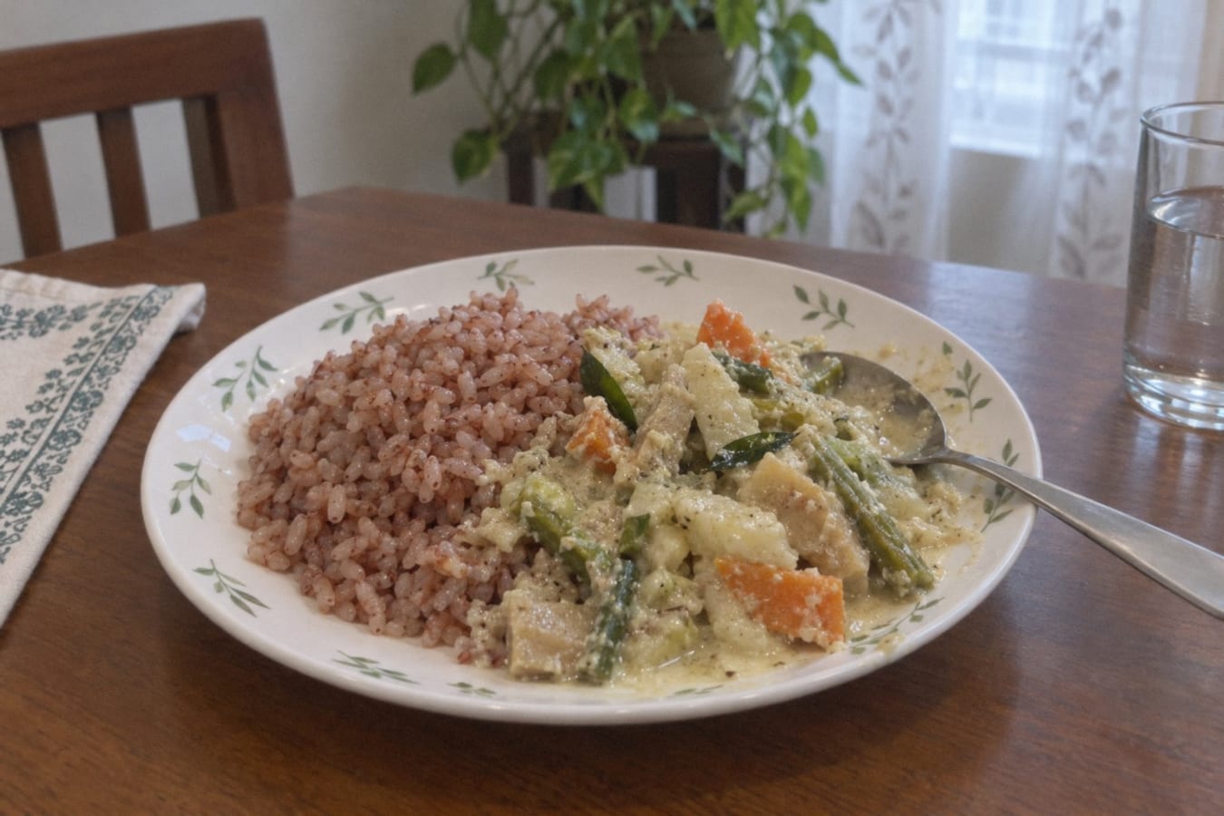 Avial with steamed rice