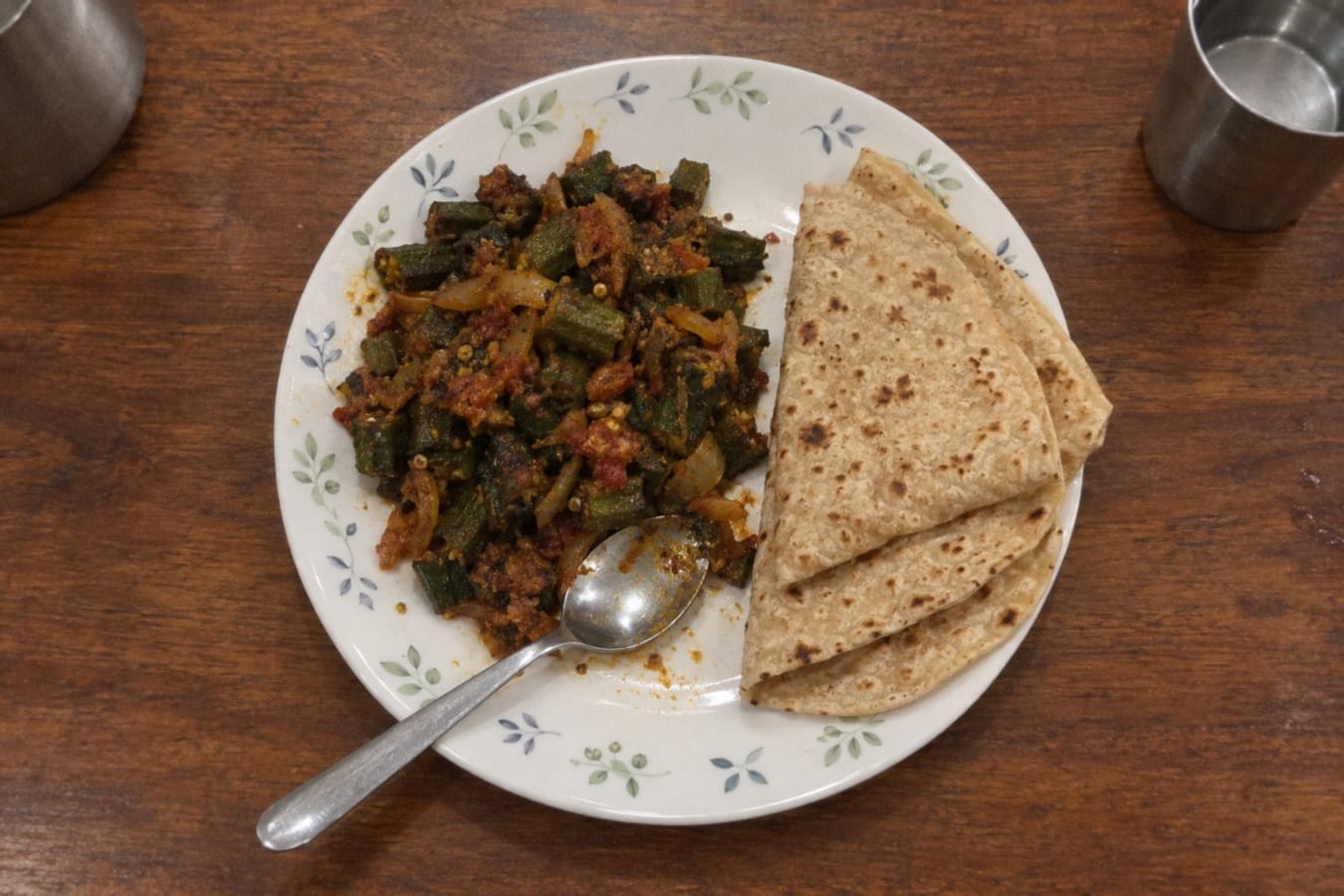 Bhindi masala with roti