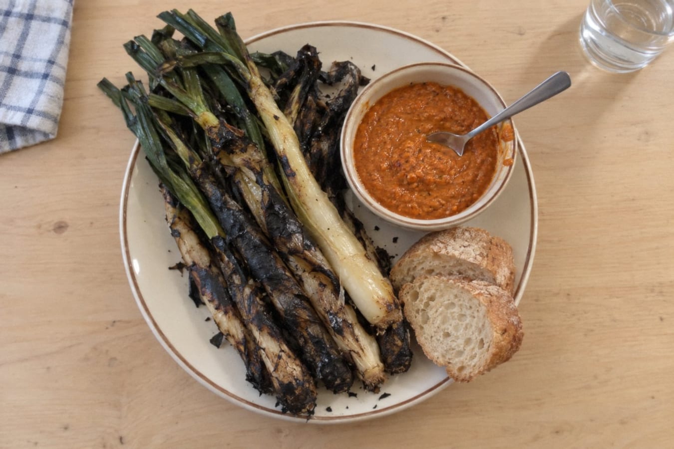 Calçots with romesco sauce
