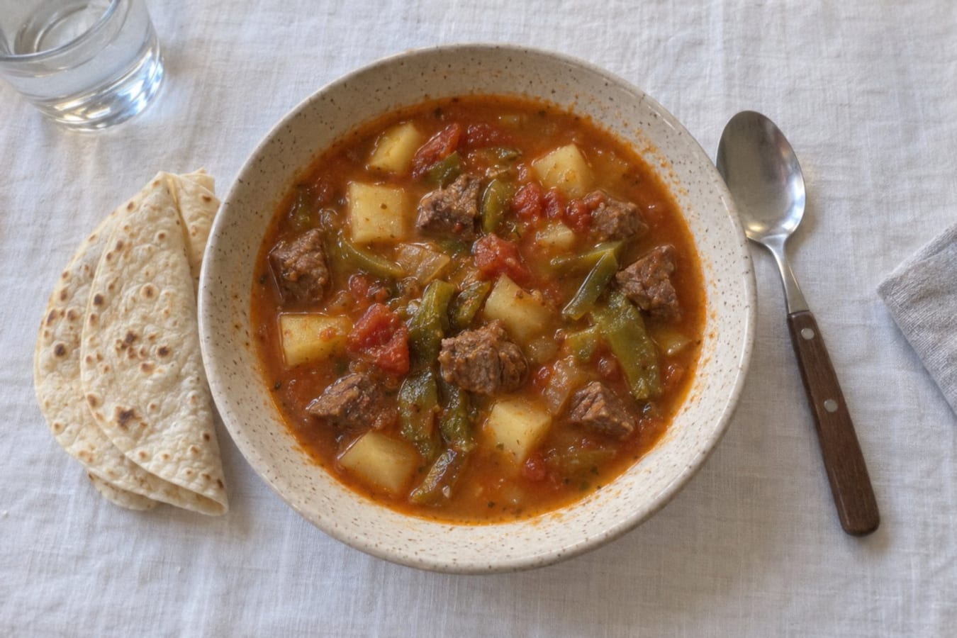 Caldillo duranguense – Durango beef and green chilli soup
