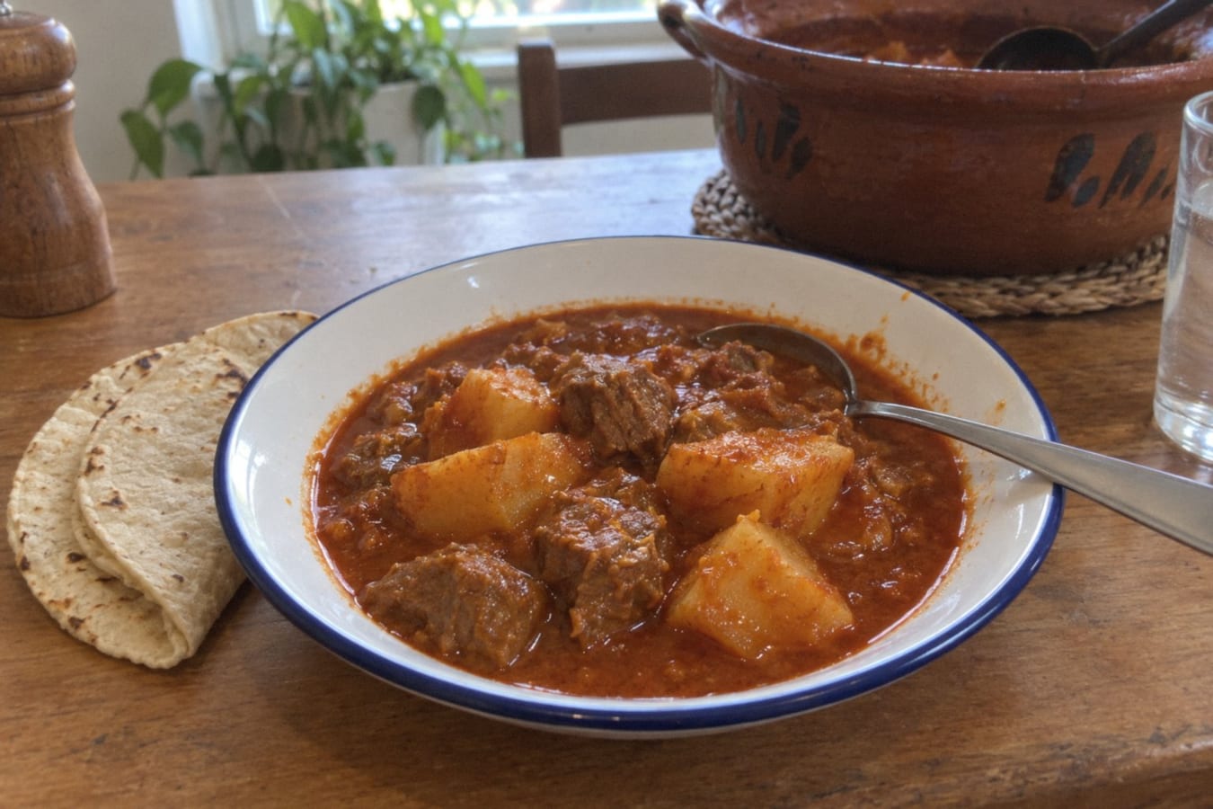 Carne guisada con papas