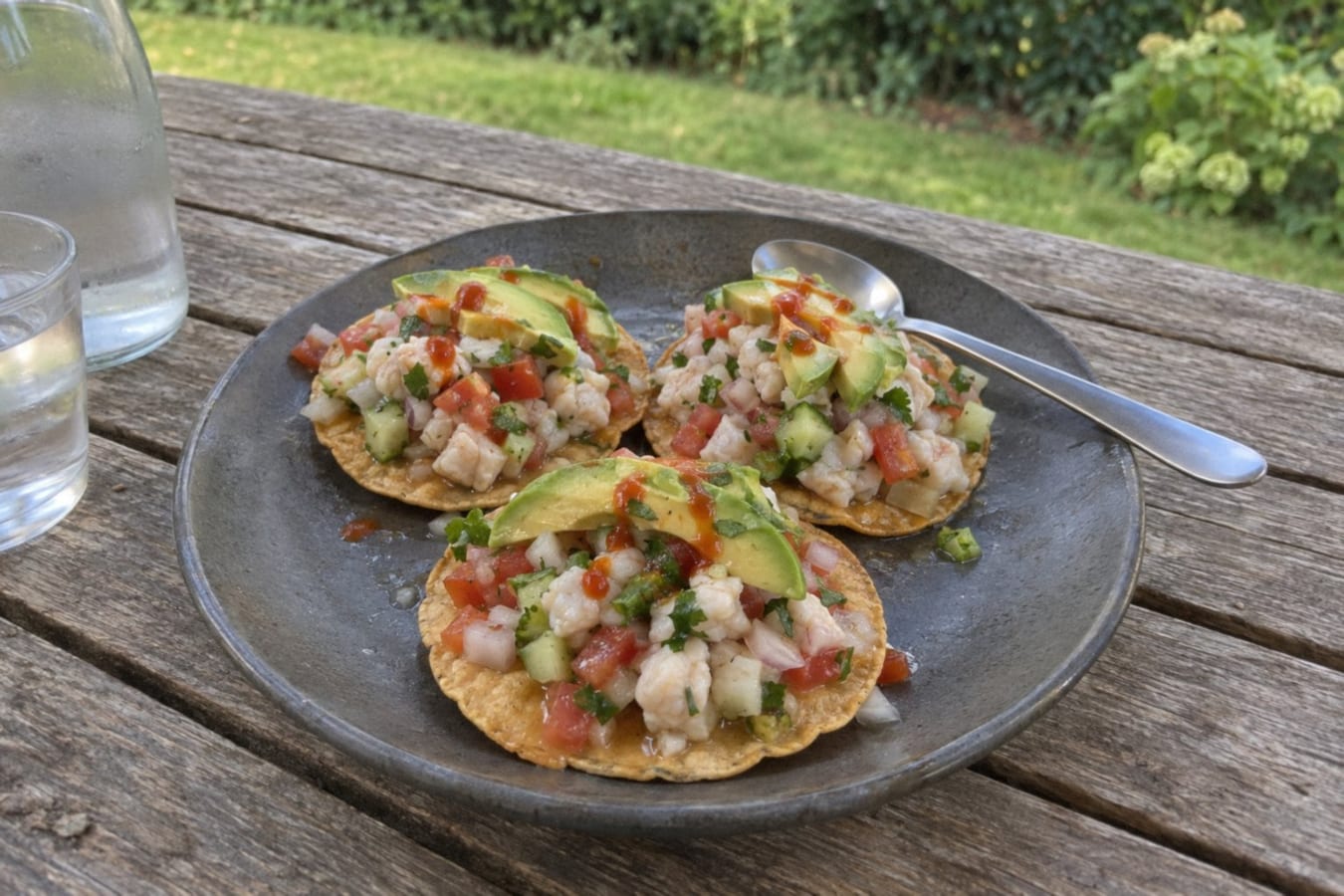 Ceviche – lime-cured fish on tostadas