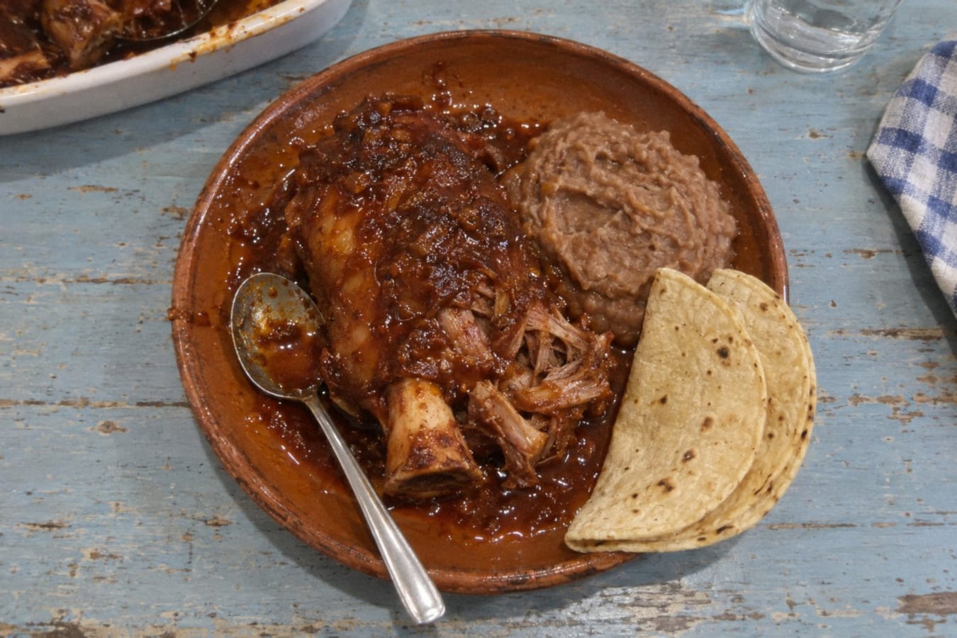 Chamorro adobado – slow-baked pork shank in chilli adobo