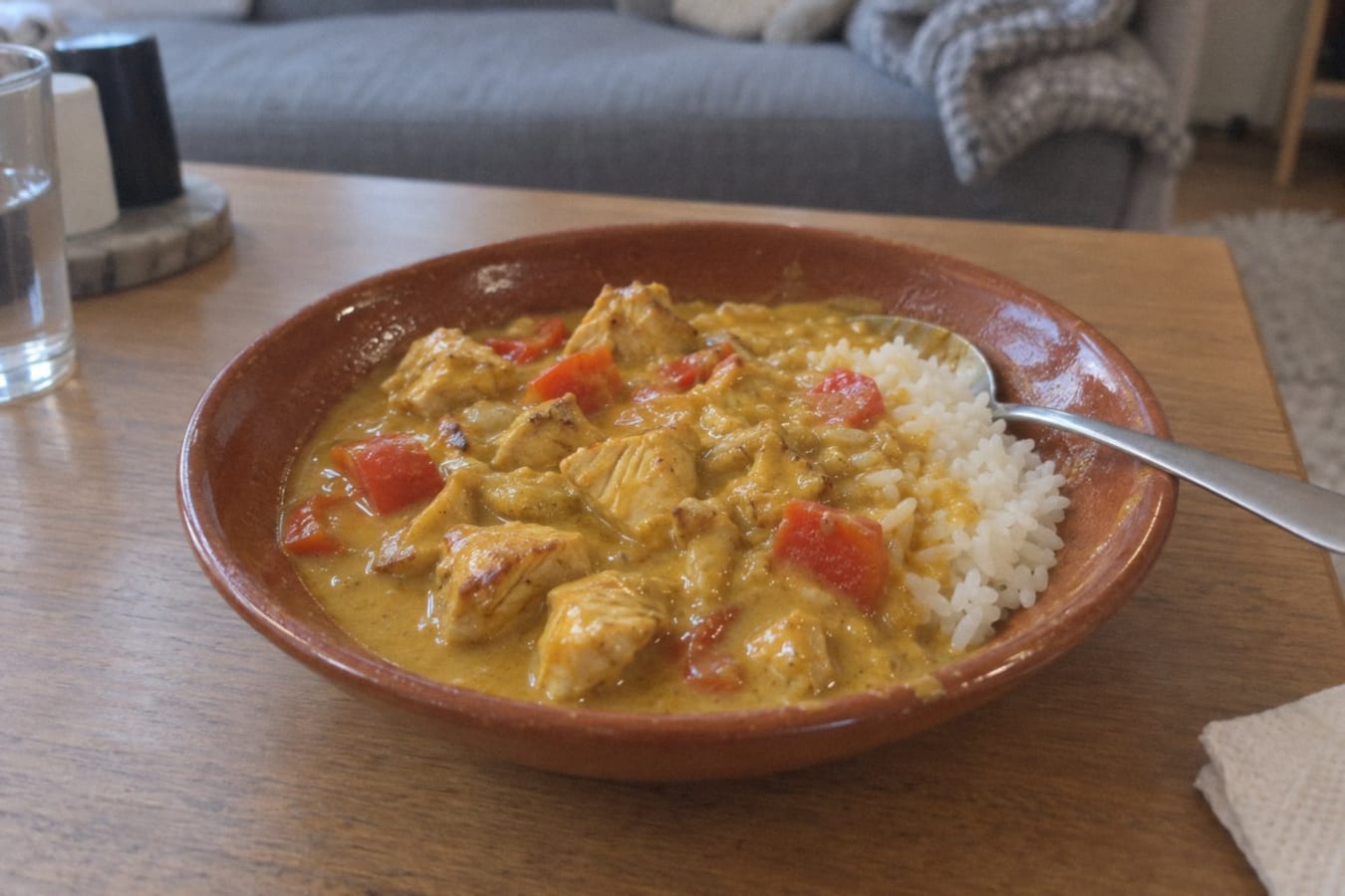 Kycklinggryta med curry och kokosmjölk