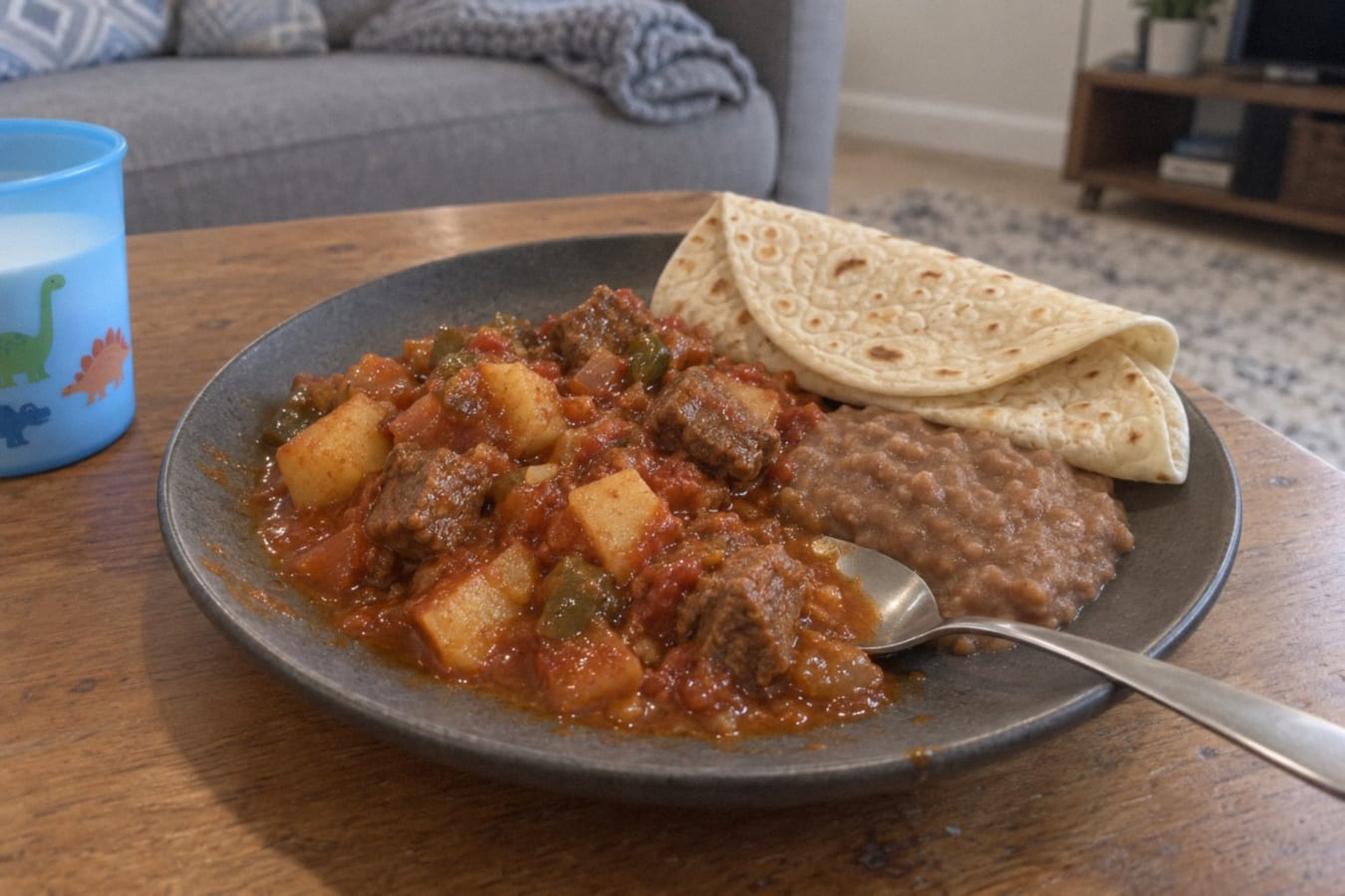 Cortadillo – nötgryta med tomat och potatis från norra Mexiko