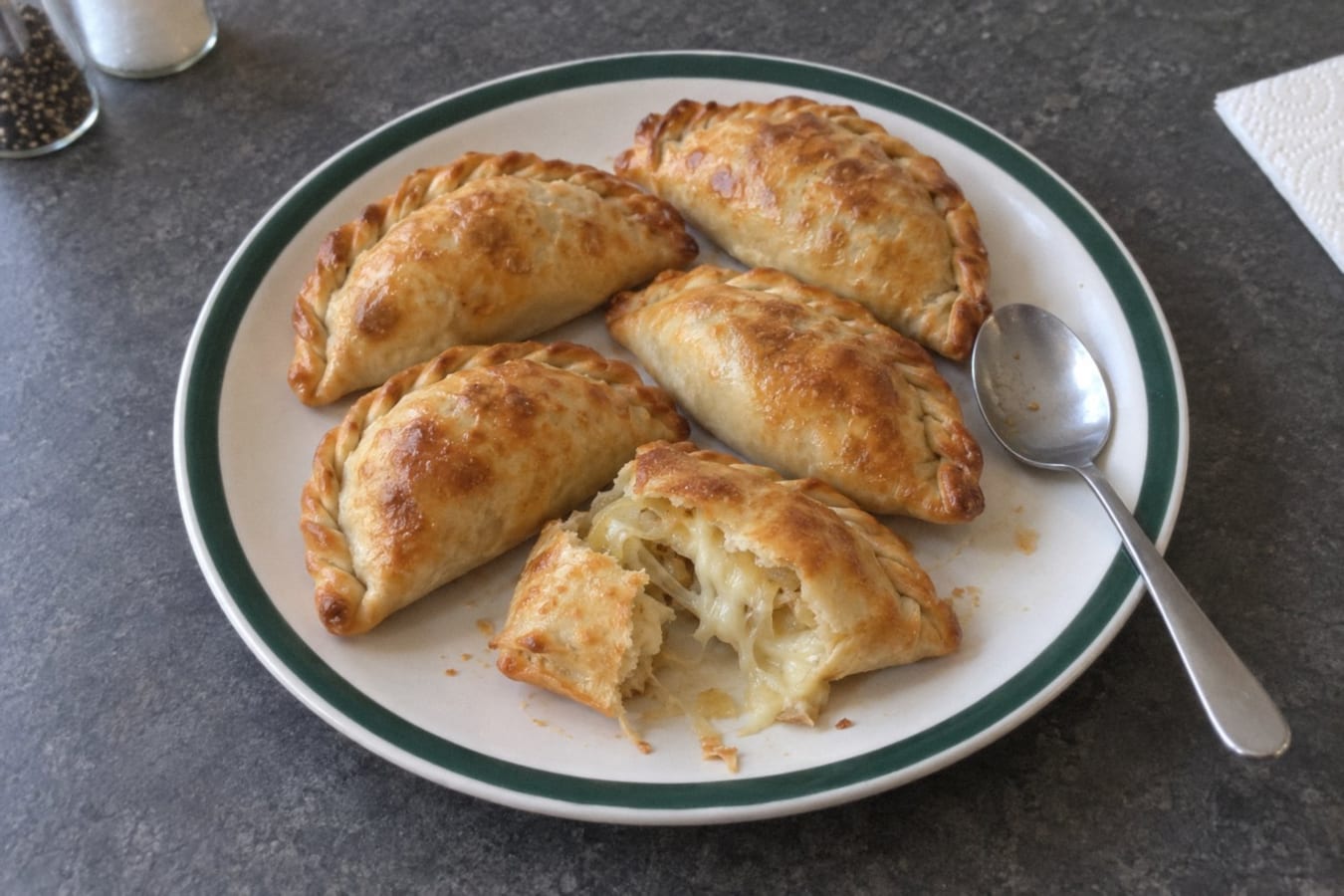 Empanadas med ost och lök