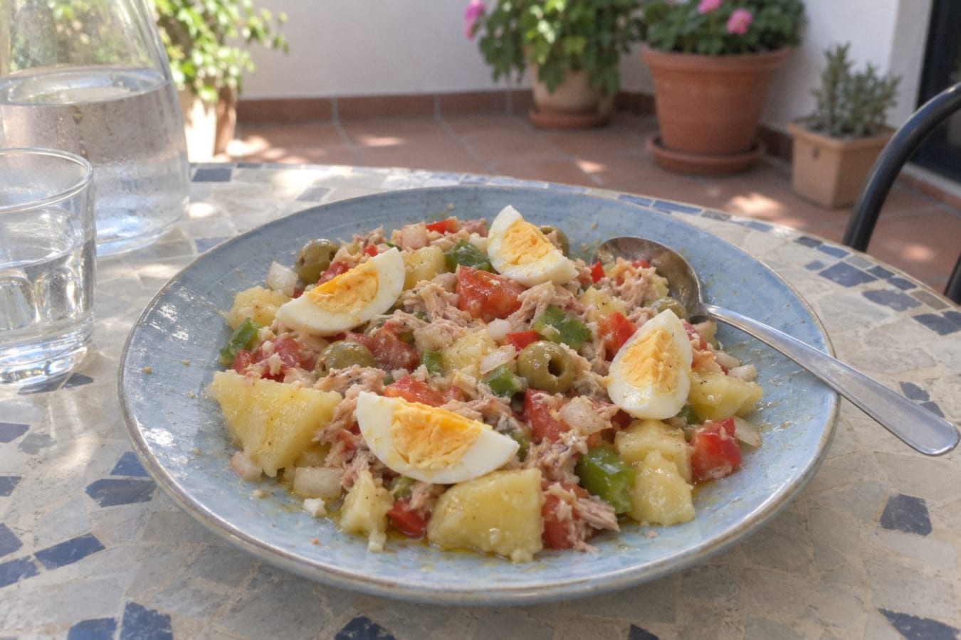 Spanish country potato salad (ensalada campera)
