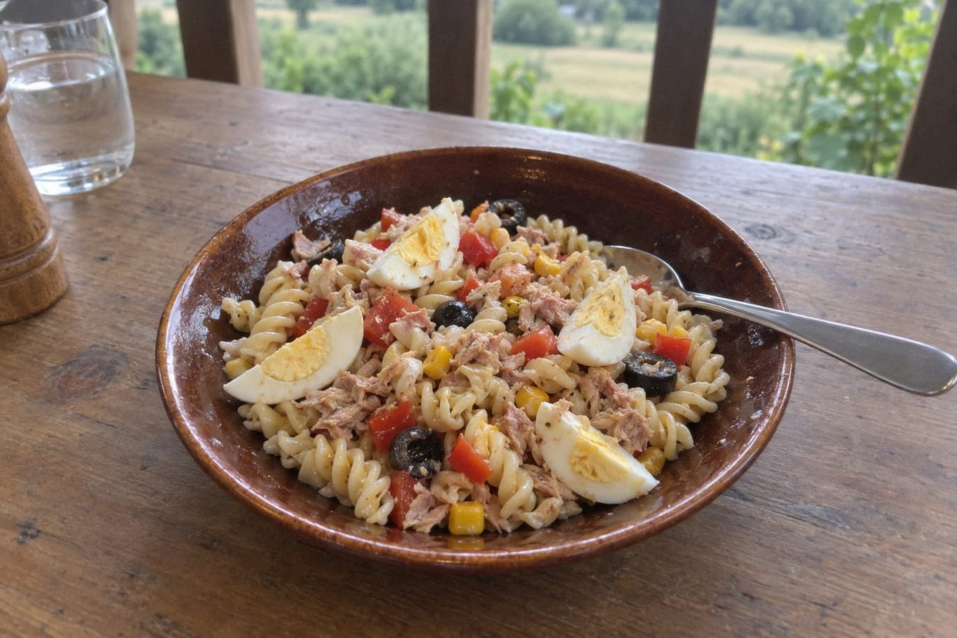 Ensalada de pasta con atún