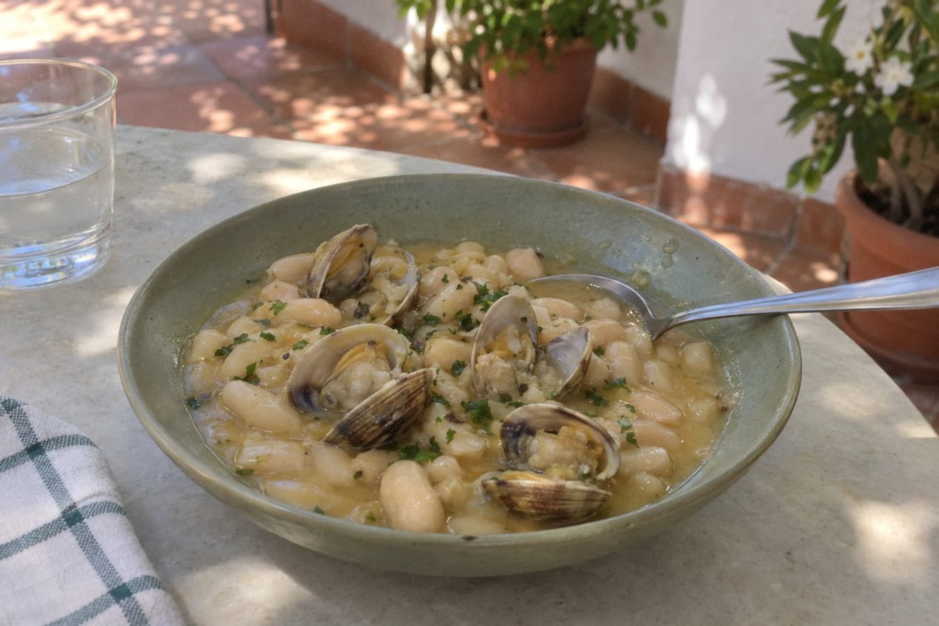 Fabes con almejas – Asturian white beans with clams