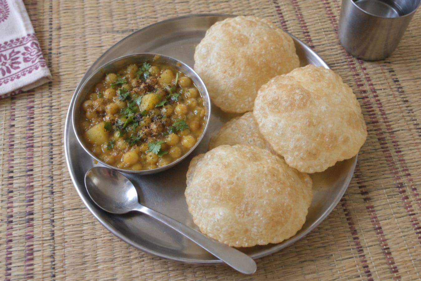 Ghugni with luchi