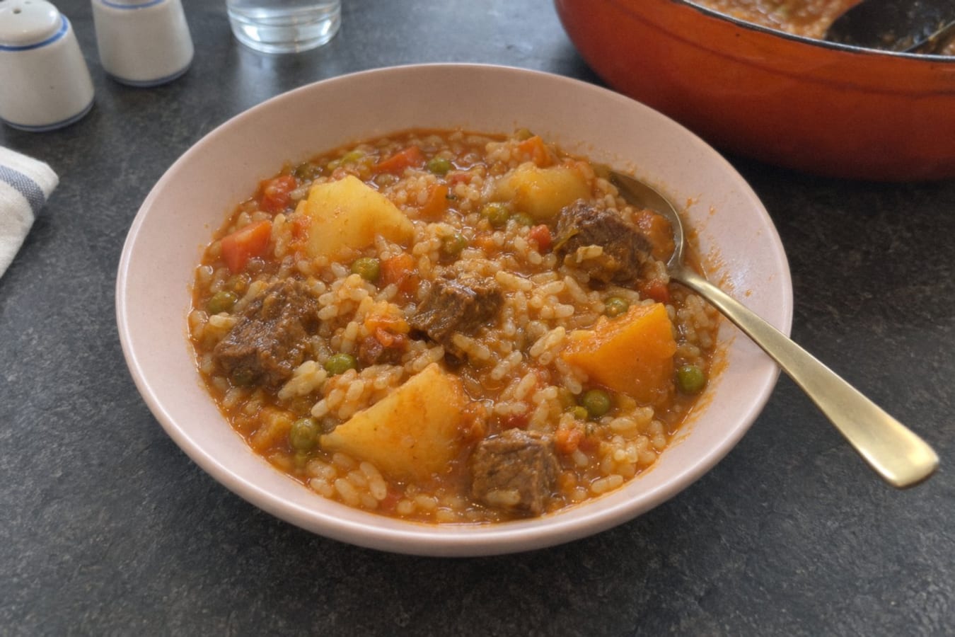 Guiso de arroz – risgryta med nötkött och grönsaker