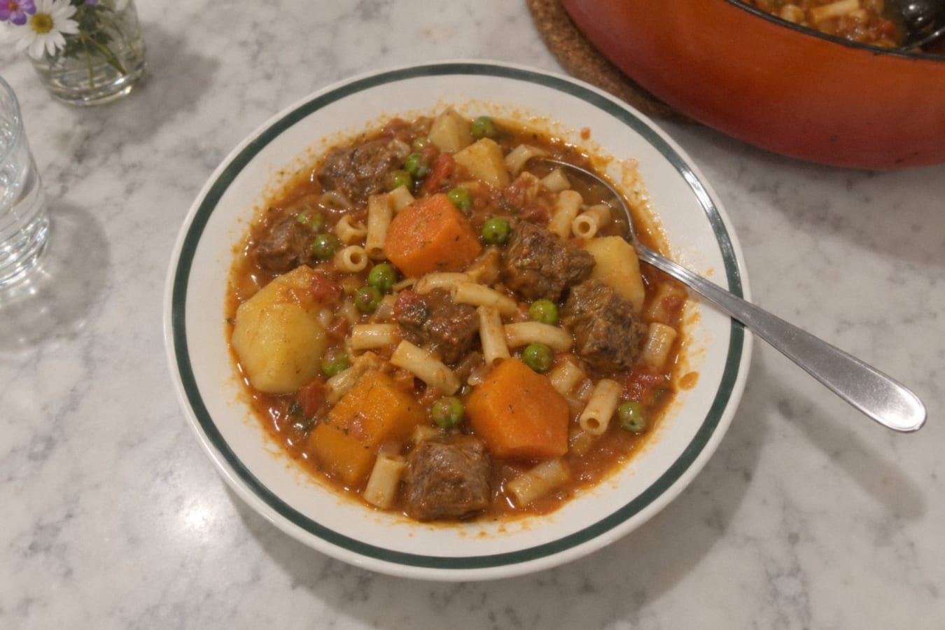 Guiso de fideos – beef and pasta stew