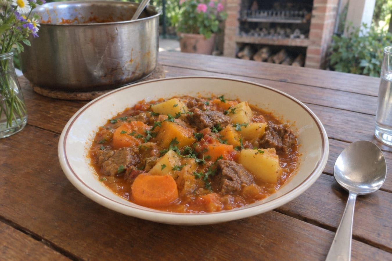 Guiso de papas con carne