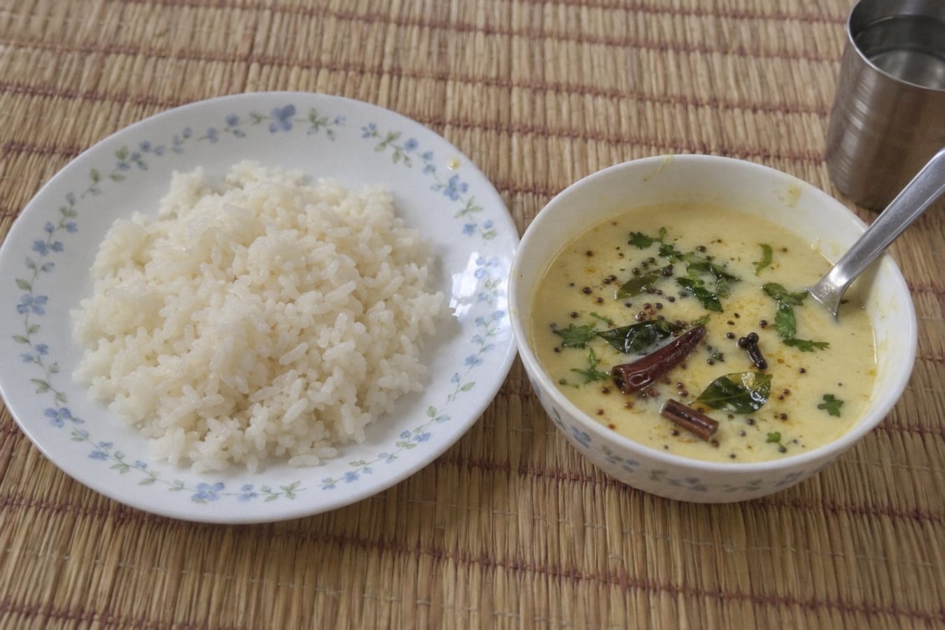 Gujarati kadhi with rice
