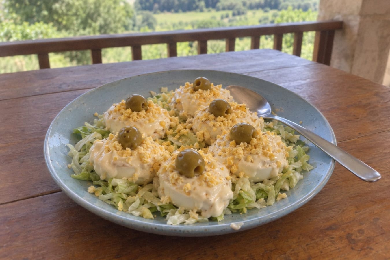 Tuna-stuffed eggs