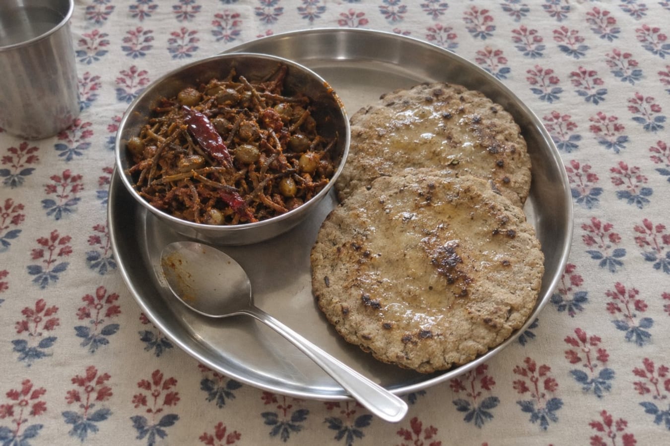Ker sangri with bajra roti
