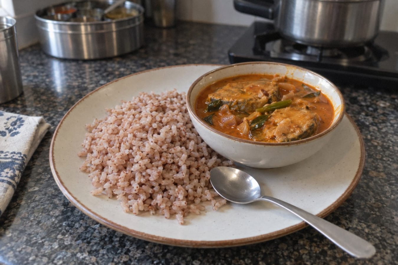 Keralas fiskgryta (meen curry) med ris