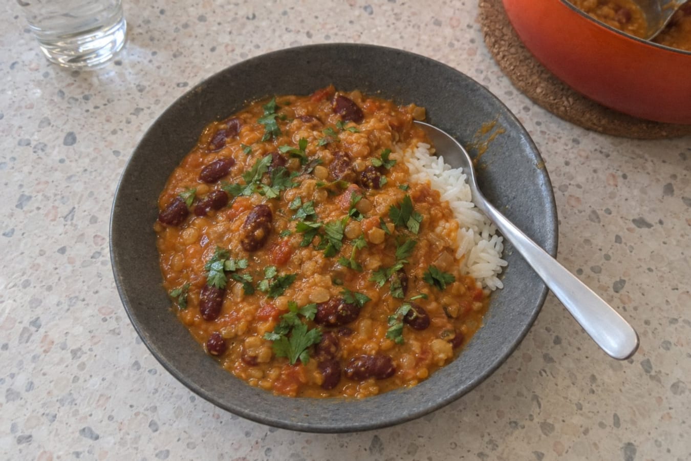 Bön- och linsgryta med kokosmjölk