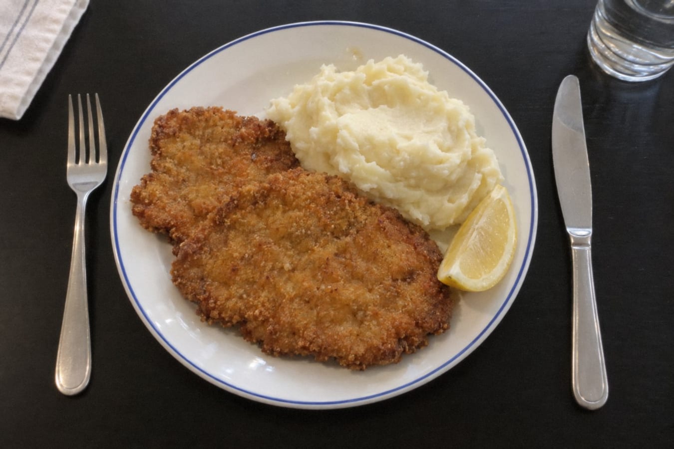 Milanesa – panerad tunn biff med potatismos