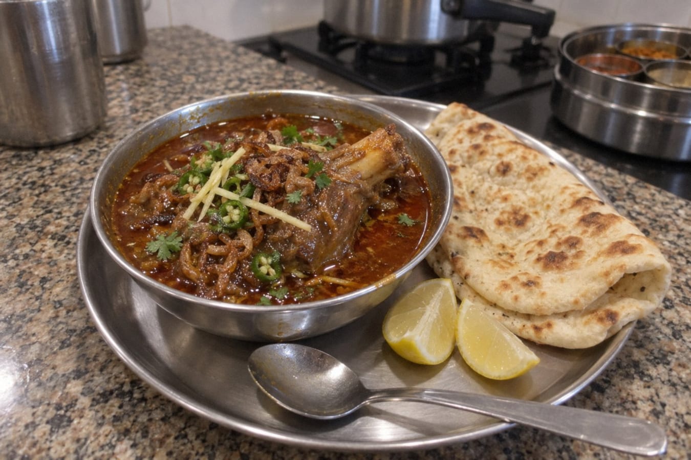 Nihari with naan
