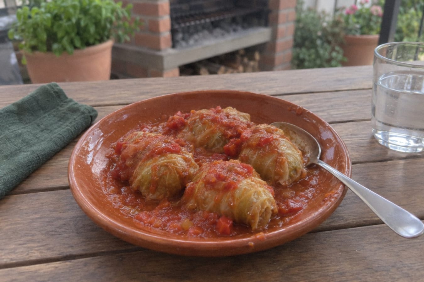 Niños envueltos – stuffed cabbage rolls in tomato sauce