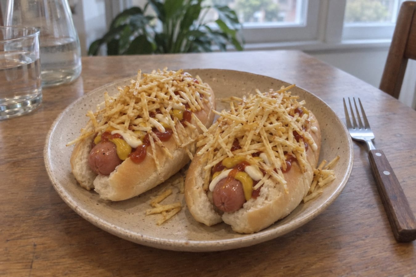 Panchos – hot dogs with potato sticks