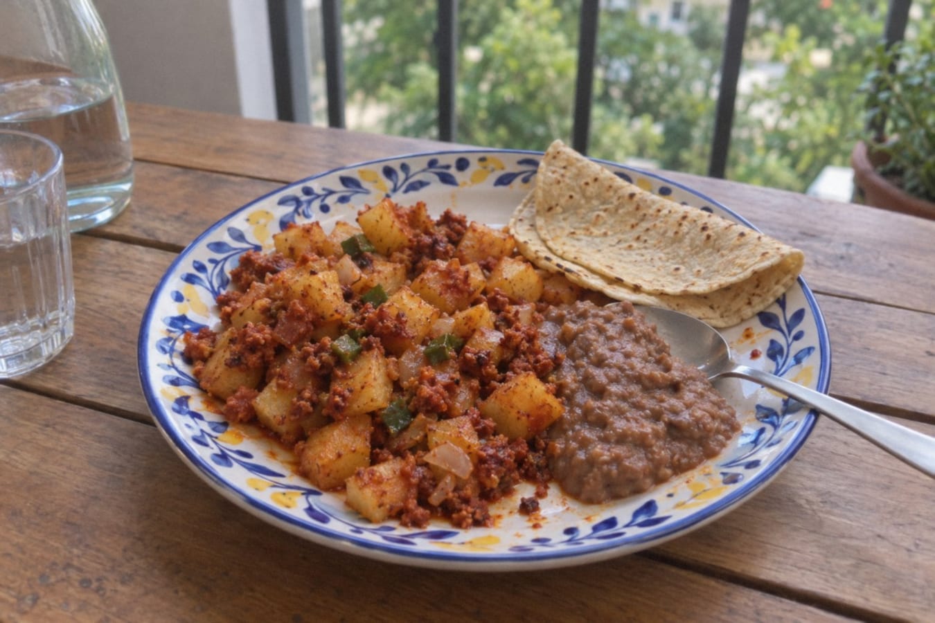 Papas con chorizo – potato and chorizo tacos
