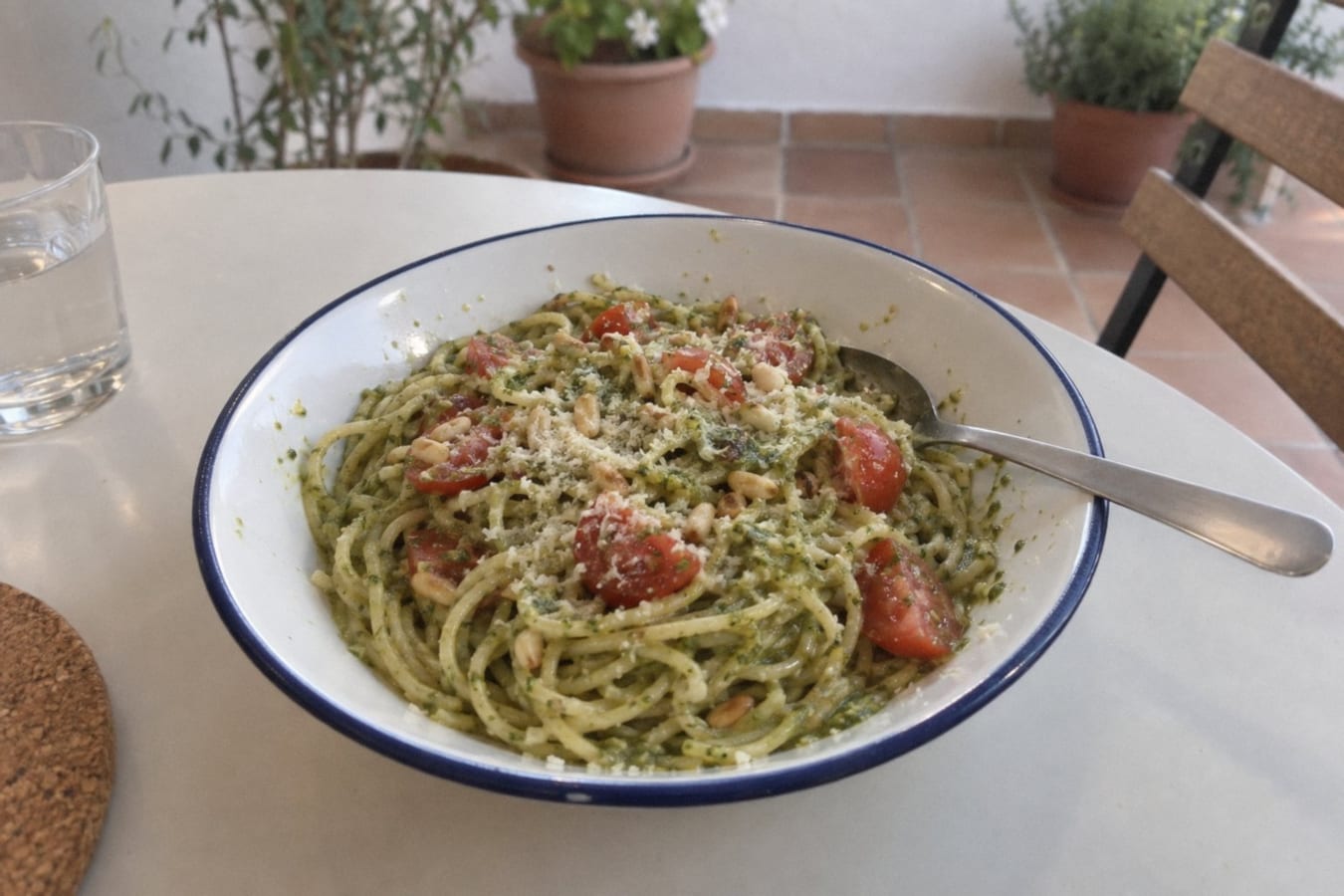 Pasta with pesto