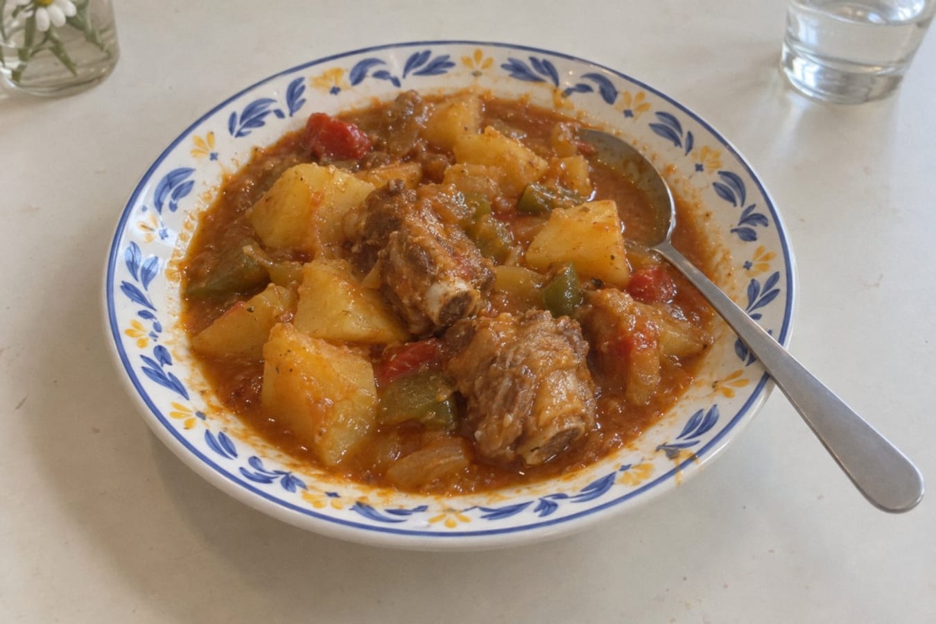 Potatisgryta med revbensspjäll (patatas guisadas)