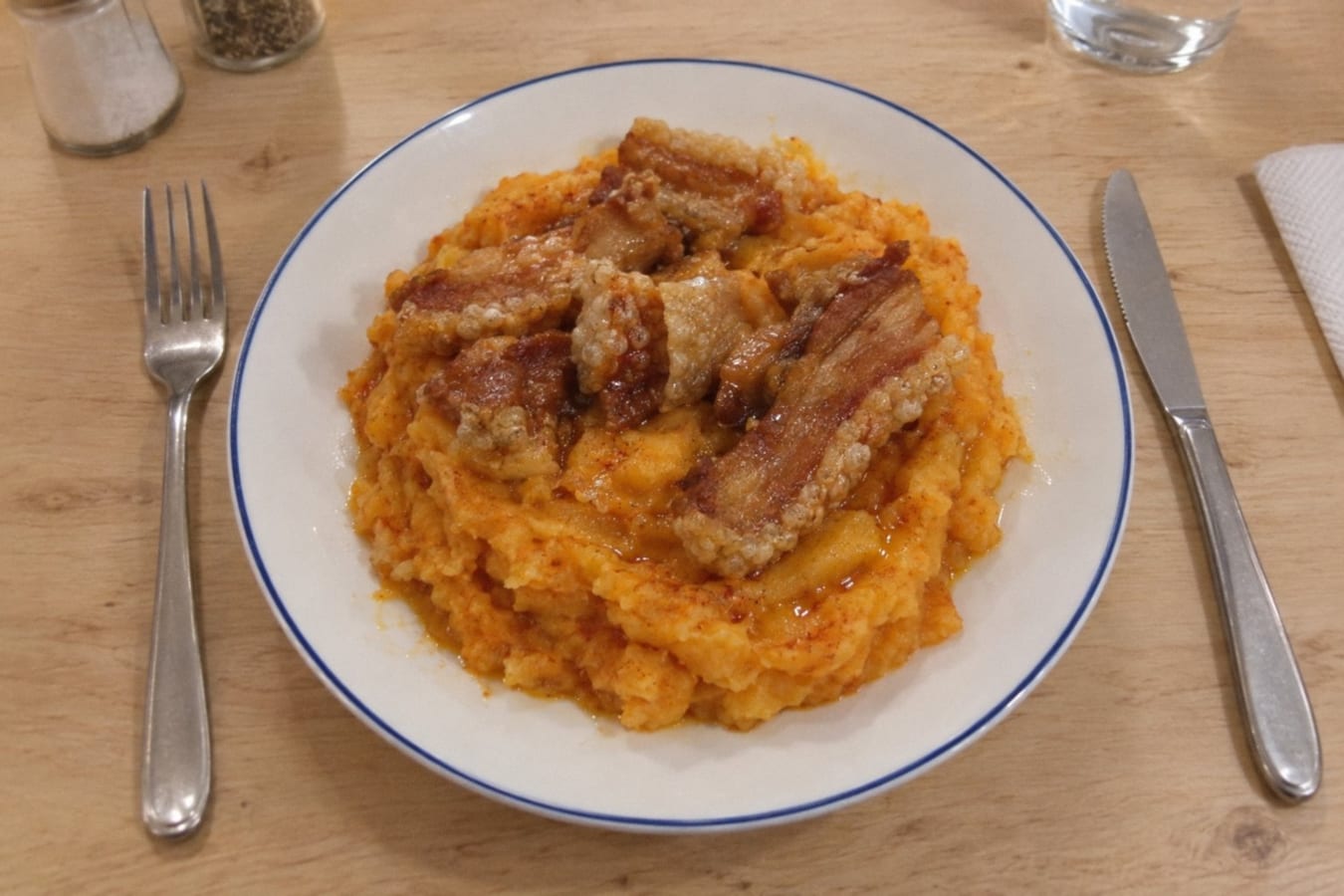 Patatas revolconas – paprikamos med knaperstekt sidfläsk
