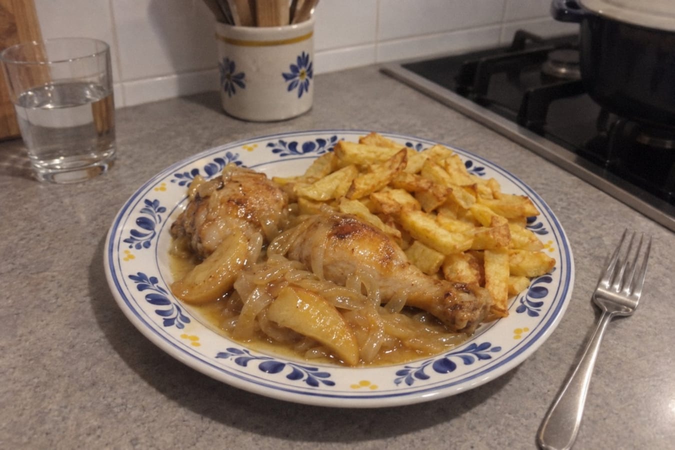 Pollo a la sidra – kyckling i cider med äpple