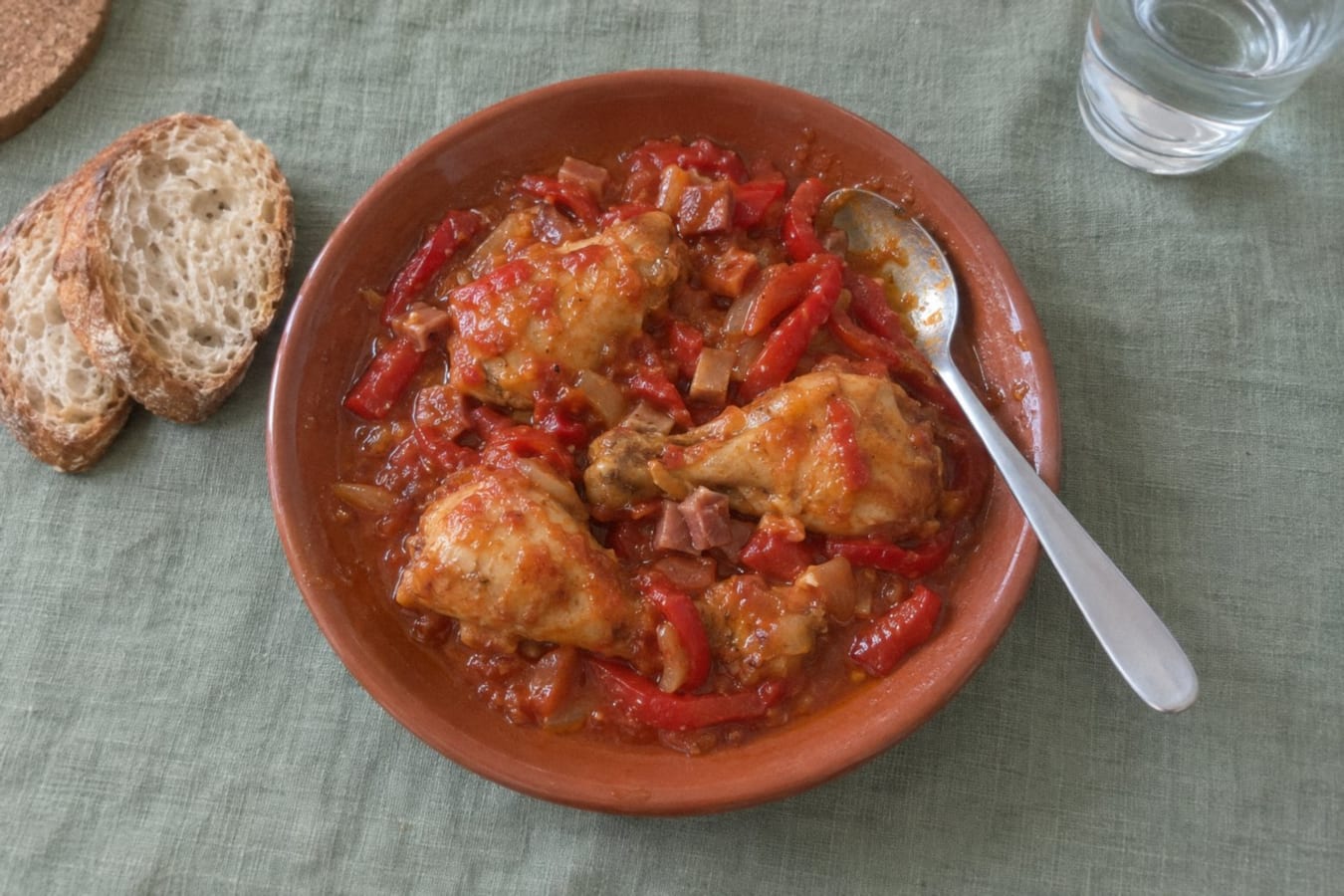 Pollo al chilindrón – chicken in pepper and tomato sauce