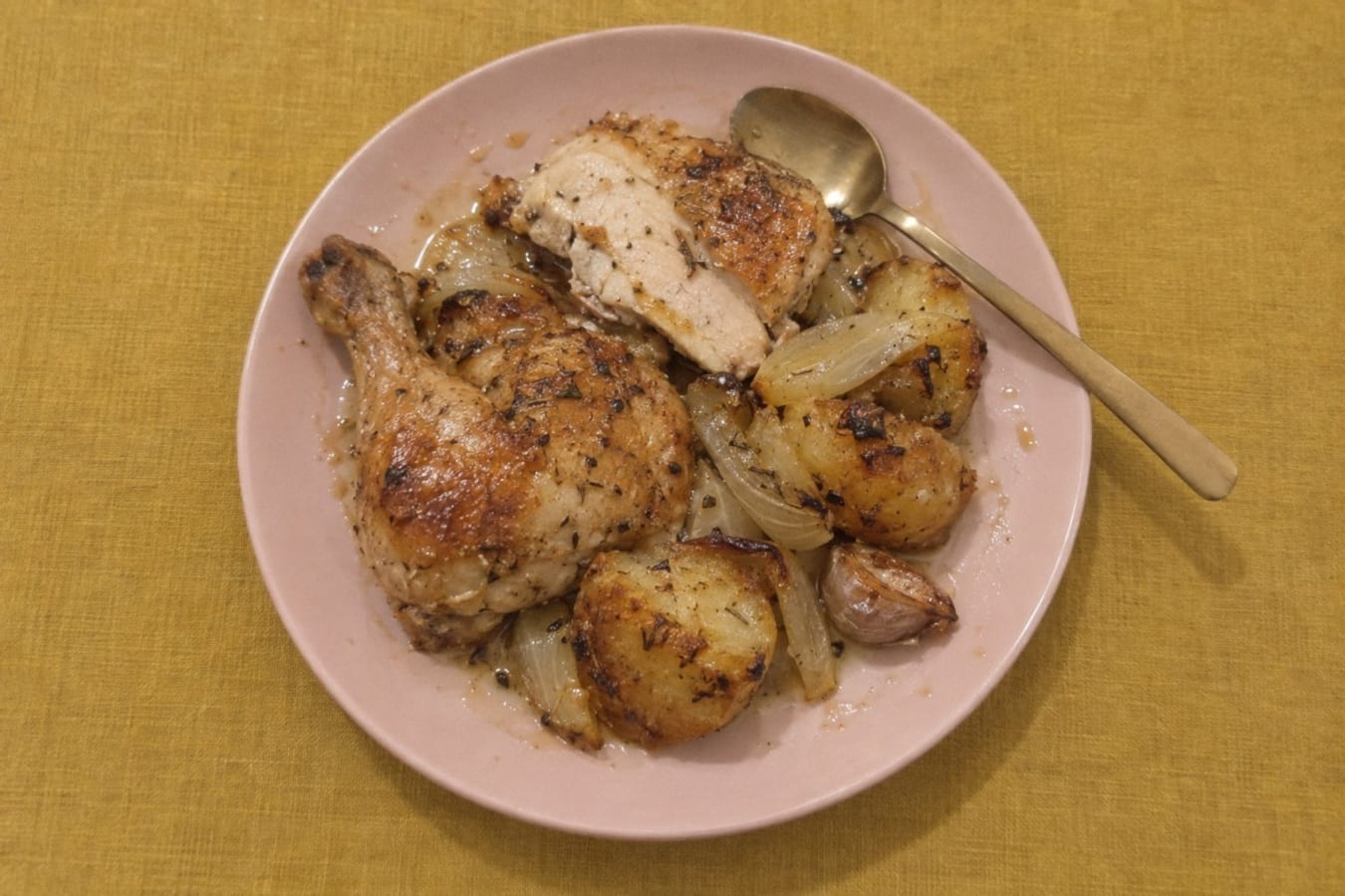 Pollo asado al horno