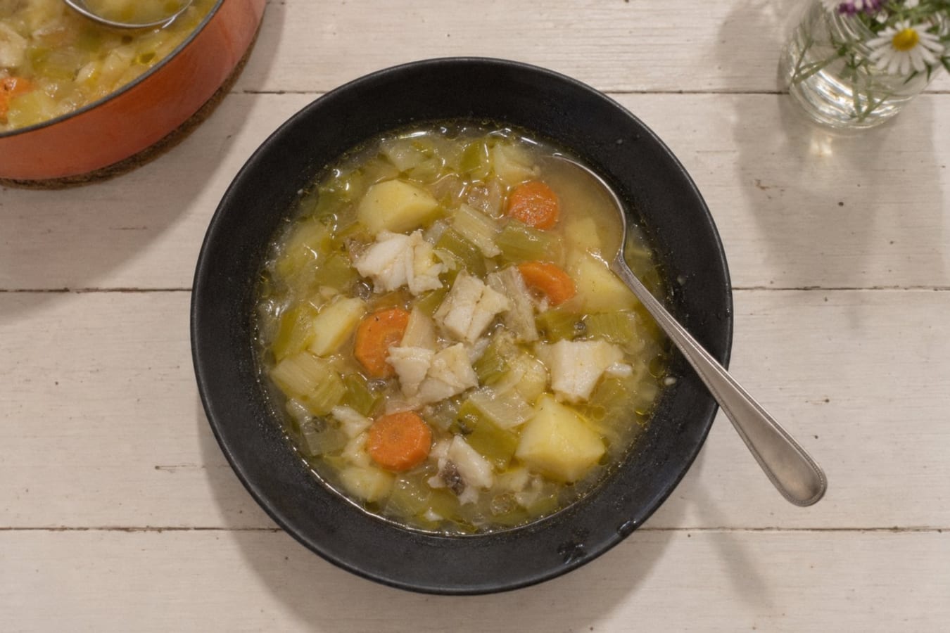 Porrusalda – leek and potato soup with salt cod