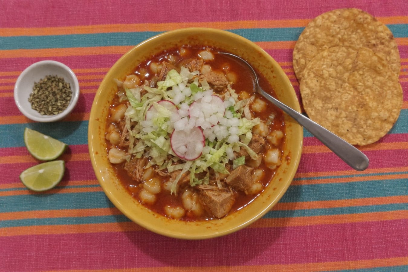Pozole rojo – red hominy and pork soup