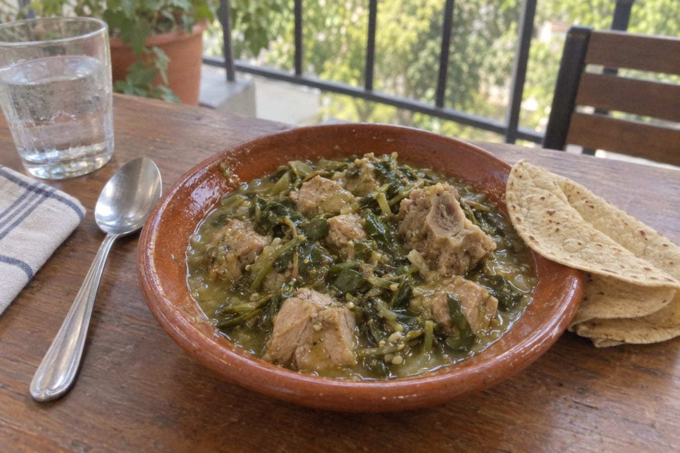 Puerco con verdolagas