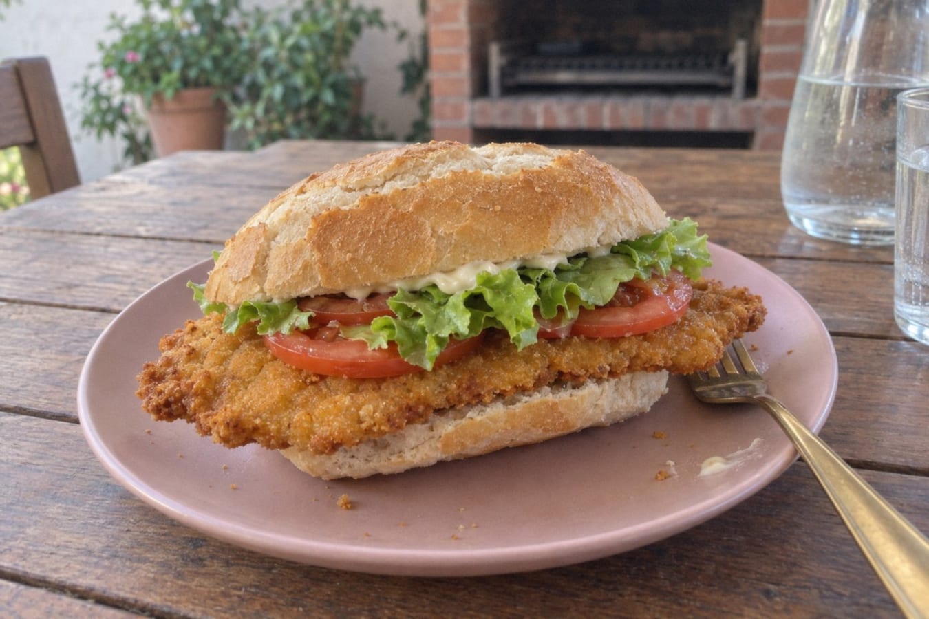 Milanesa al pan