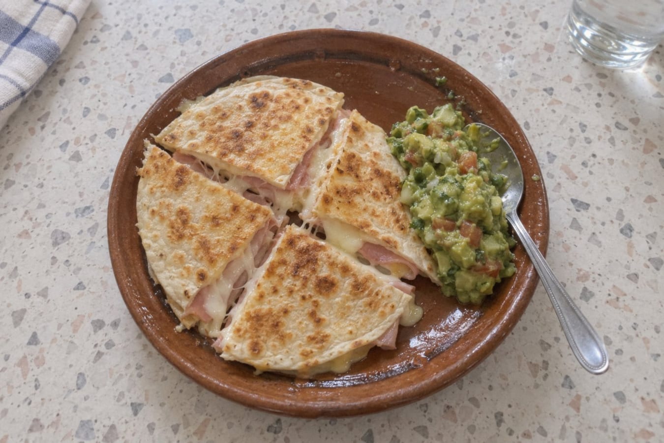 Sincronizadas – ham and cheese flour tortillas