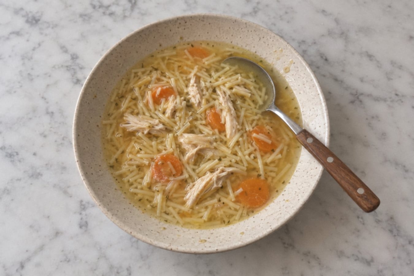 Sopa de fideos – chicken noodle soup