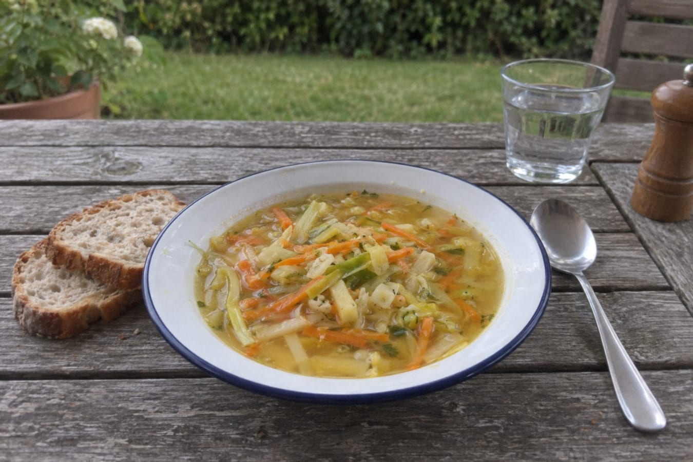 Julienne vegetable soup (sopa juliana)