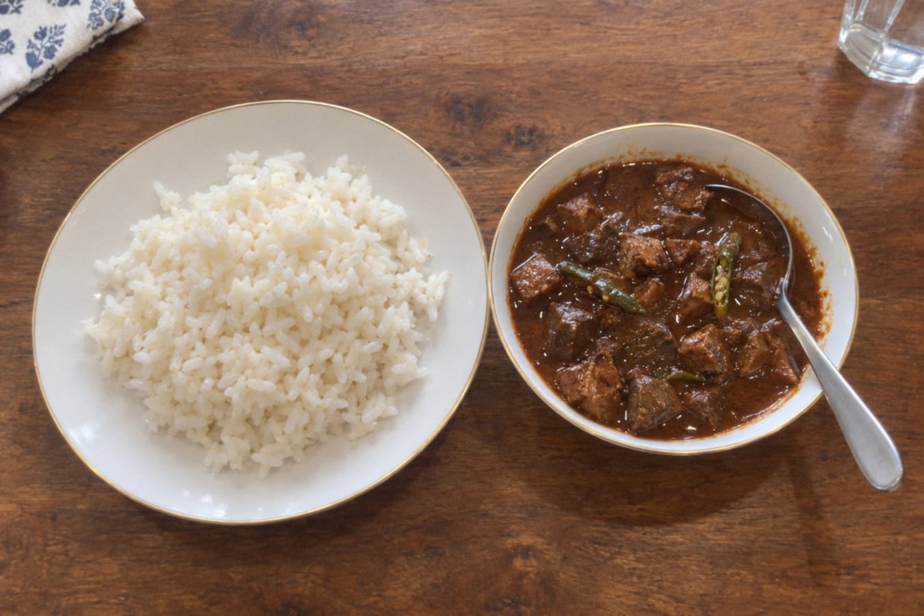 Sorpotel with rice