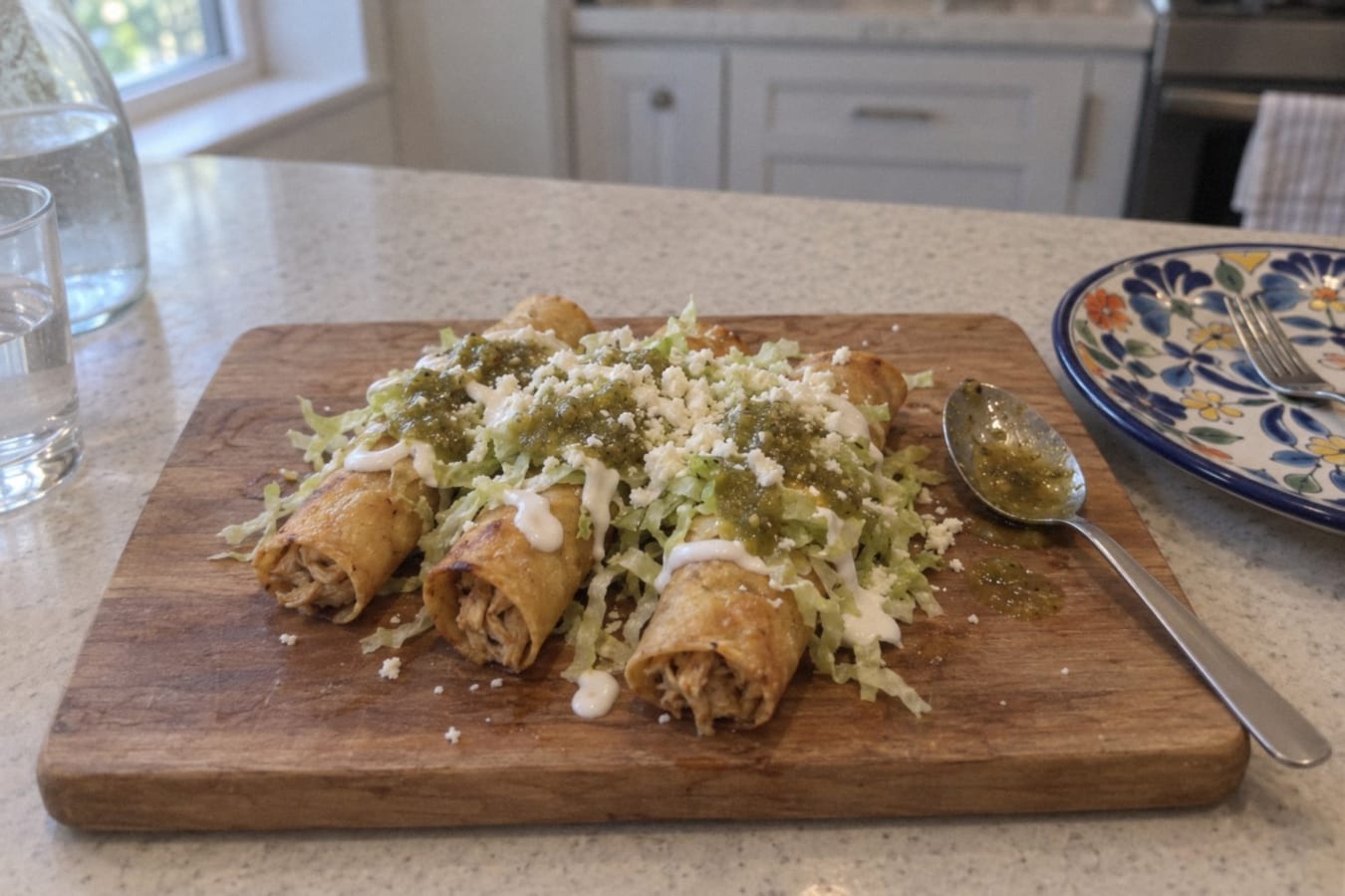 Tacos dorados – friterade rullade tacos med kyckling