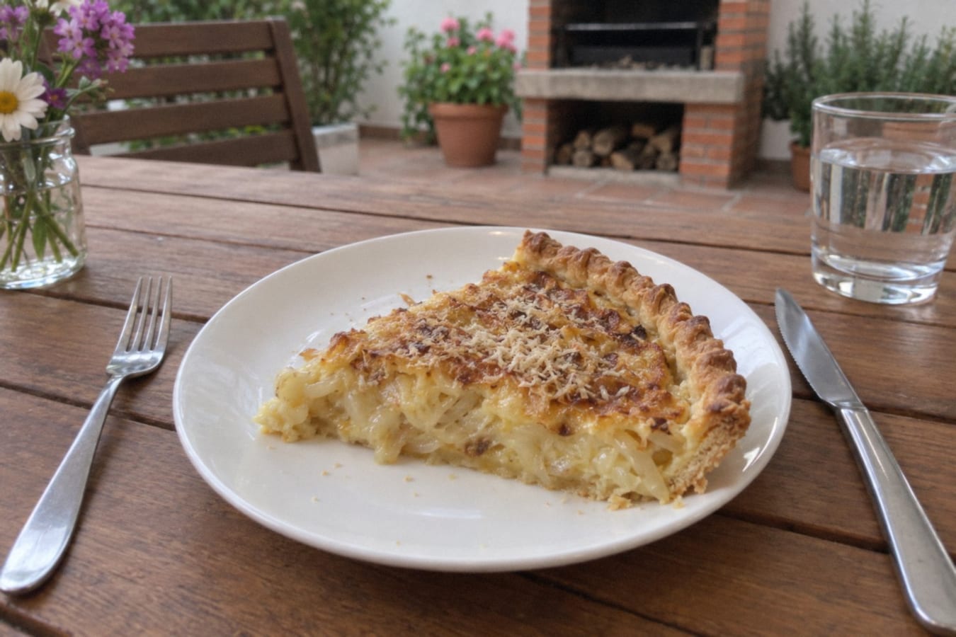 Onion and cheese tart