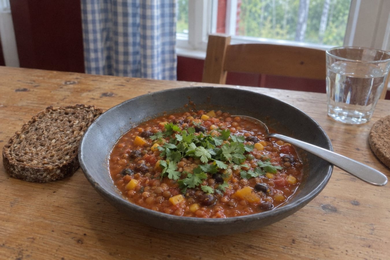 Texmexsoppa med linser och bönor