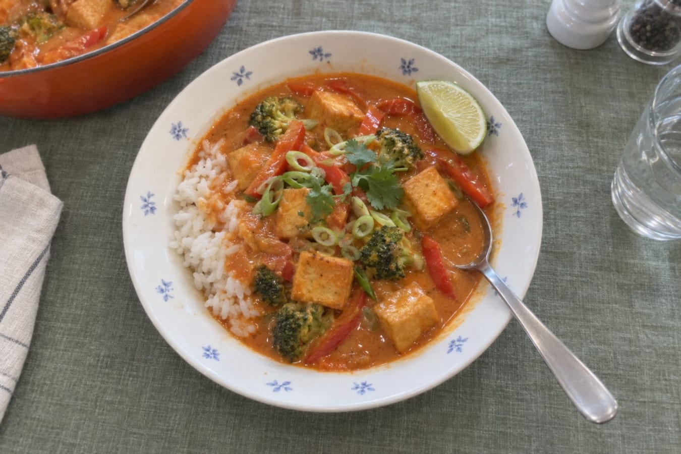 Thai red curry with tofu