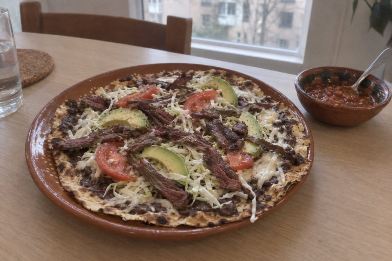 Tlayudas con tasajo